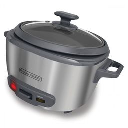 Black + Decker olla arrocera 20 tz cocidas gris RC5200M