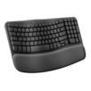 Teclado Ergonómico Logitech Wave Keys Inalámbrico con Reposa Muñecas Negro 920-012278